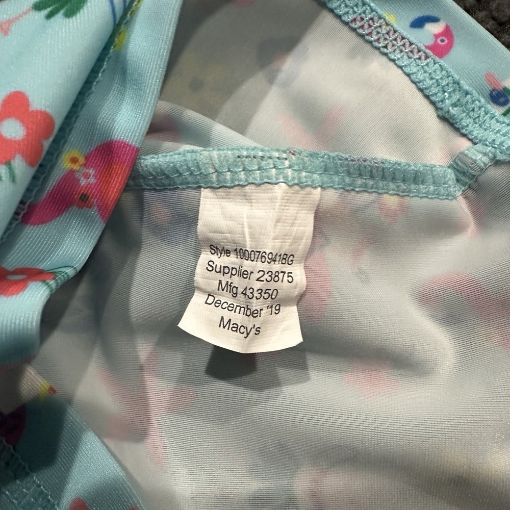 First Impressions Baby Rash Guard Swim Shirt 3-6 Months Flamingo UPF Beach Top - Picture 4 of 4